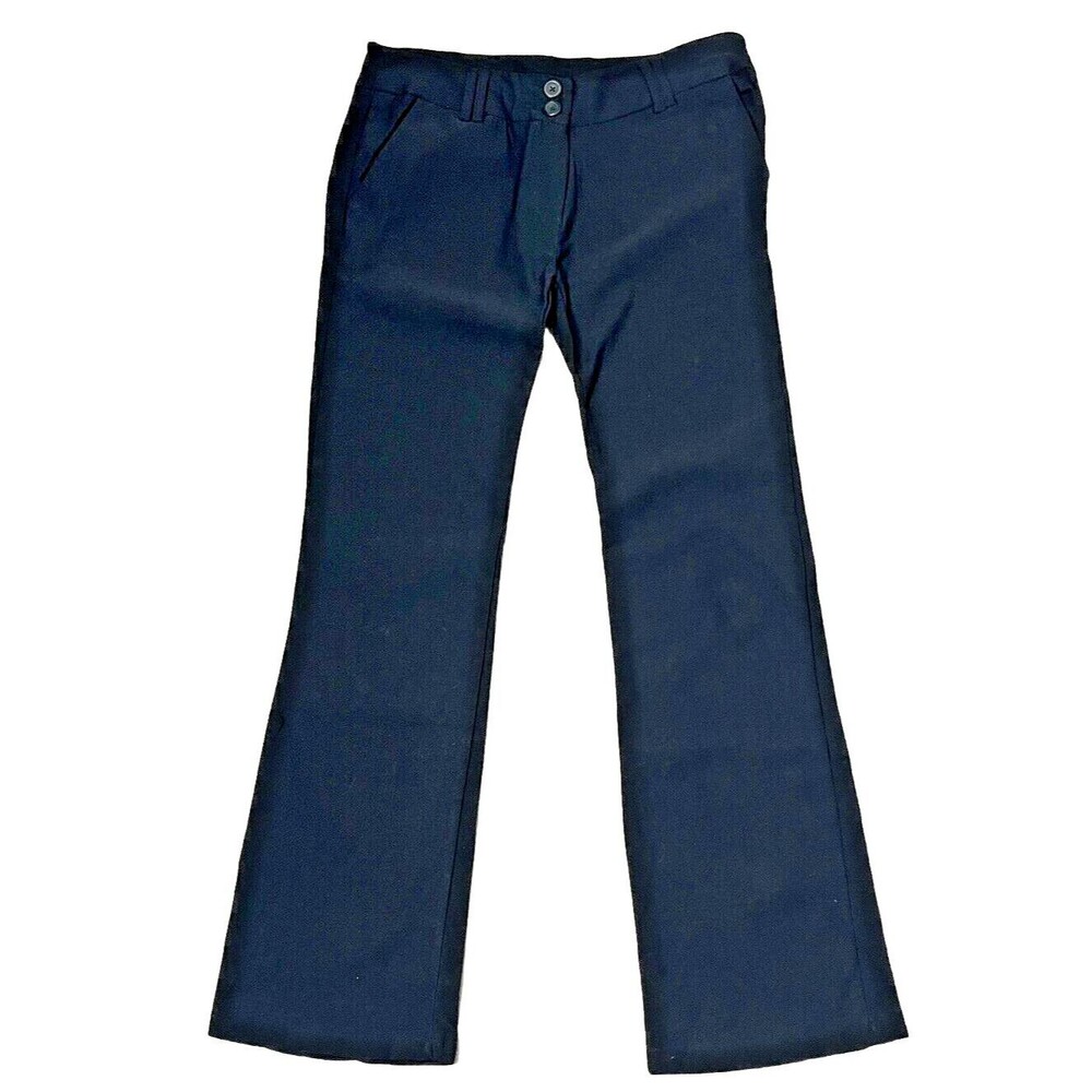 I Joah Pants Dress Slacks Bootcut Pockets Black Stretch Cotton Small Career Work